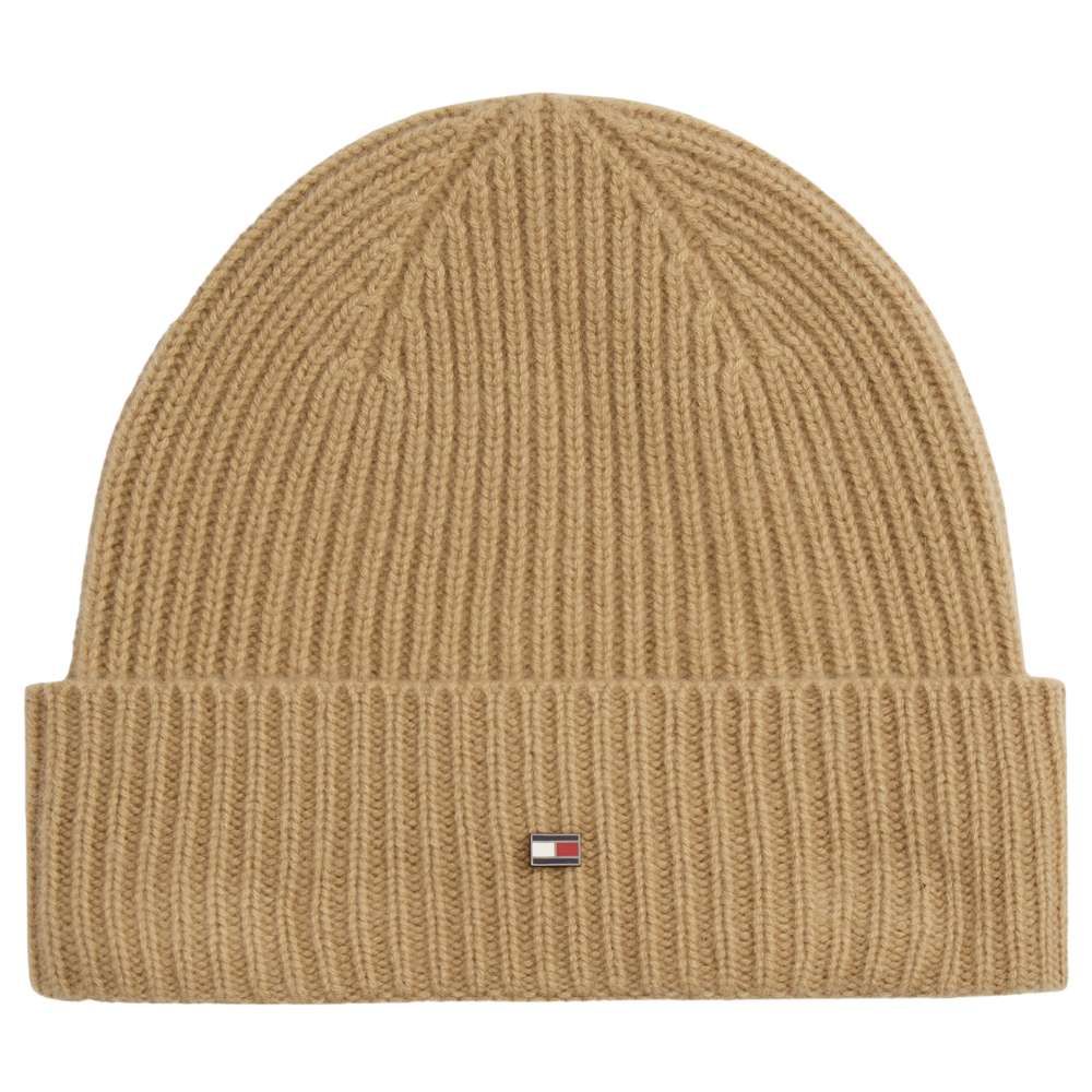 Tommy Hilfiger Flag Cashmere Beanie - Camel