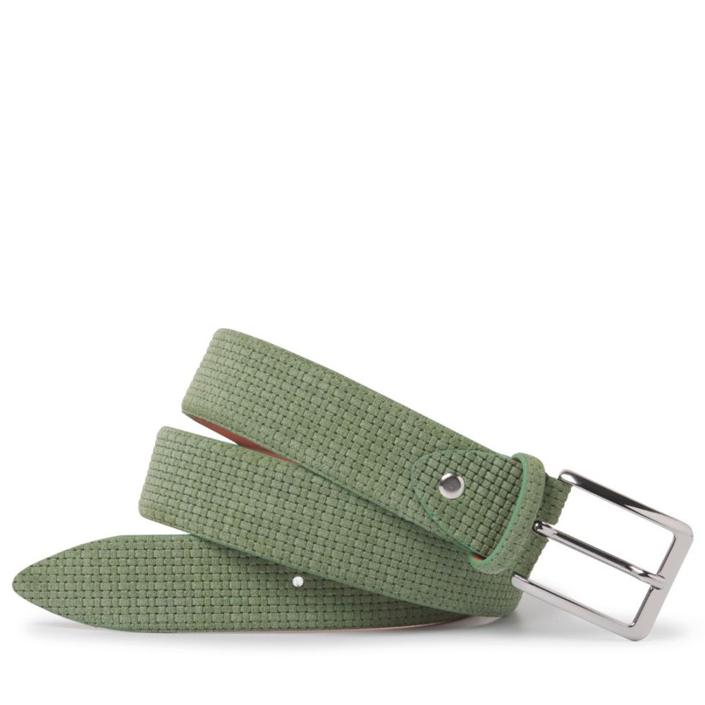 Tresanti green leather belt