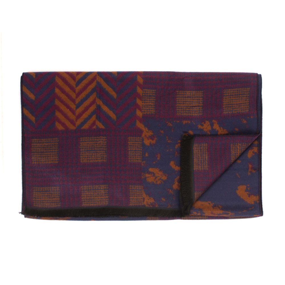 Tresanti viscose patchwork sjaal - bordeaux
