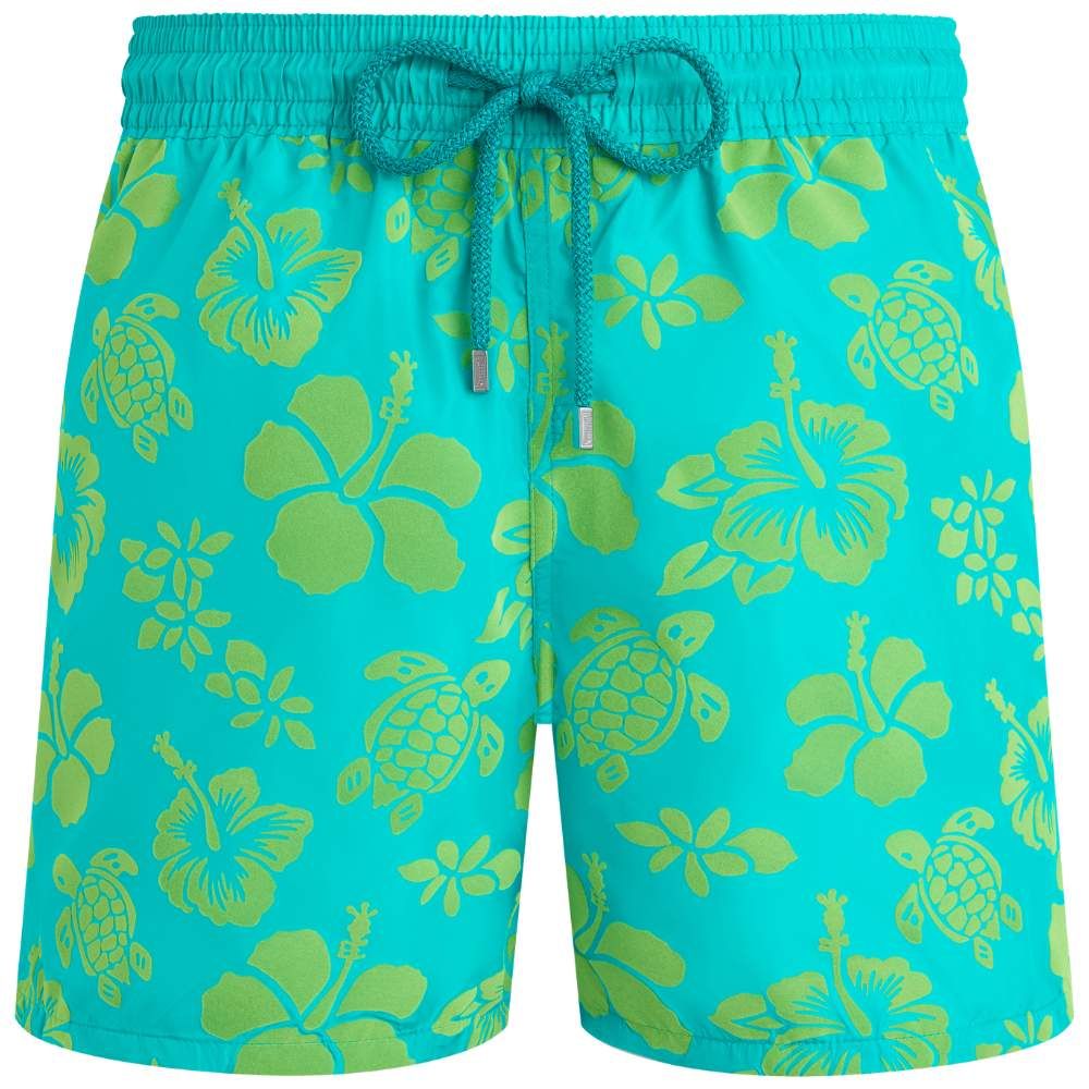Vilebrequin Velvet Flocked Flowers Swim Shorts - Green