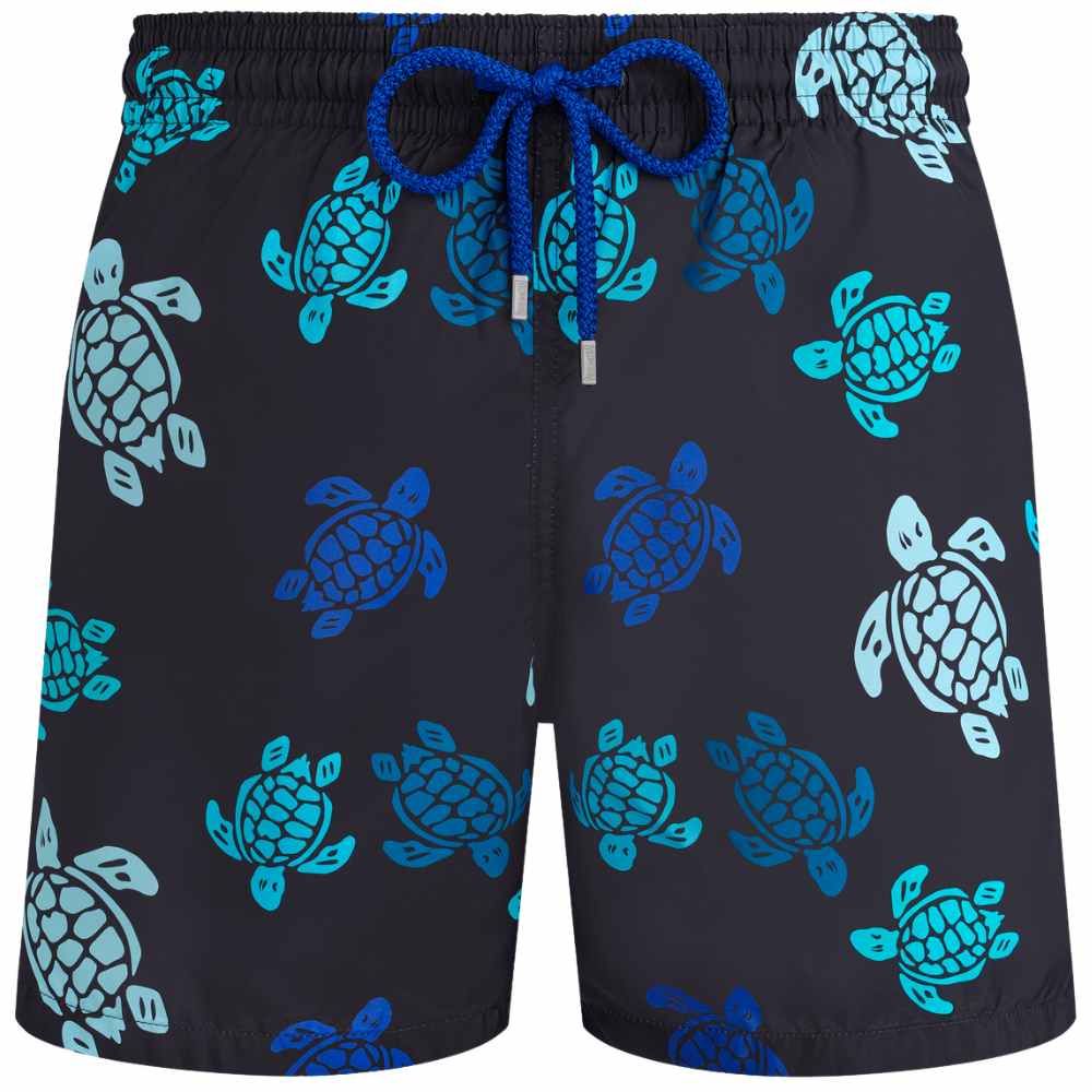 Vilebrequin Swim Shorts Turtles Multicolores - Blue