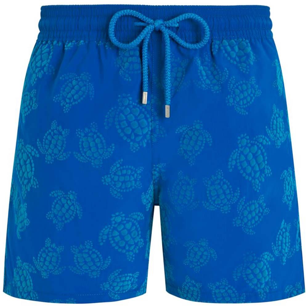 Vilebrequin Velvet Flocked Turtles Swim Shorts  - Blue