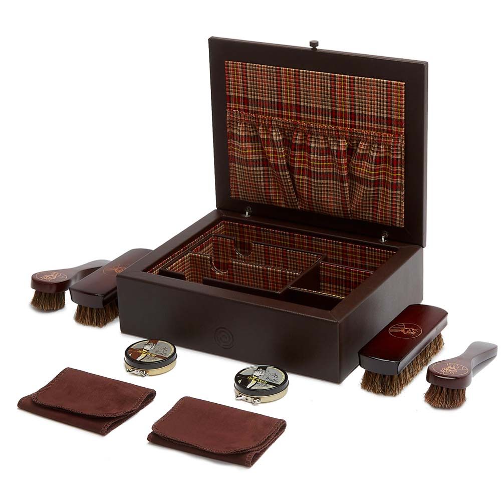 WM BROWN SHOE SHINE CASE