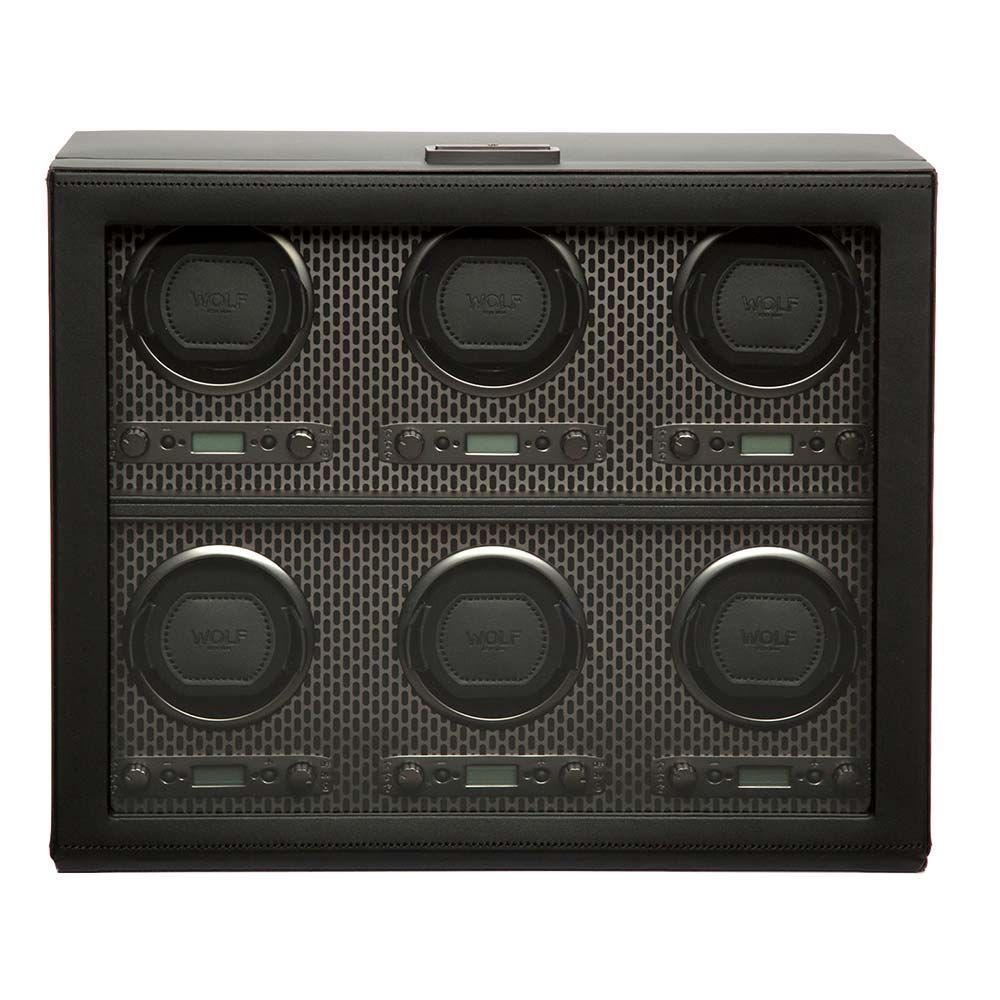 WOLF Axis 6 Piece Watch Winde - Powder Coat