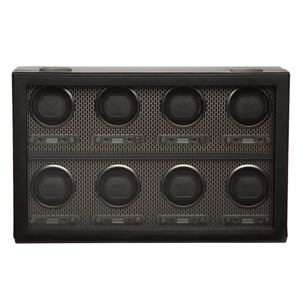 WOLF Axis 8 Piece Watch Winder - Powder Coat