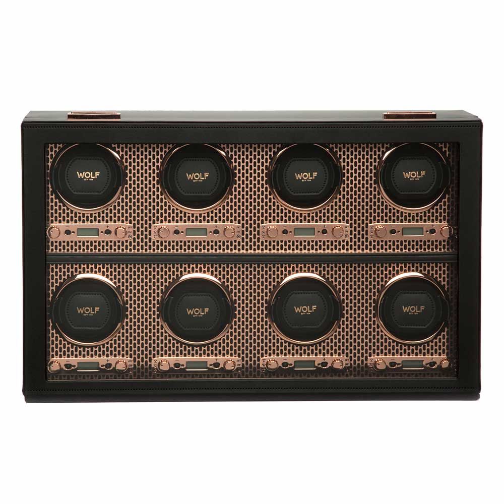 WOLF Axis 8 Piece Watch Winder - Koper