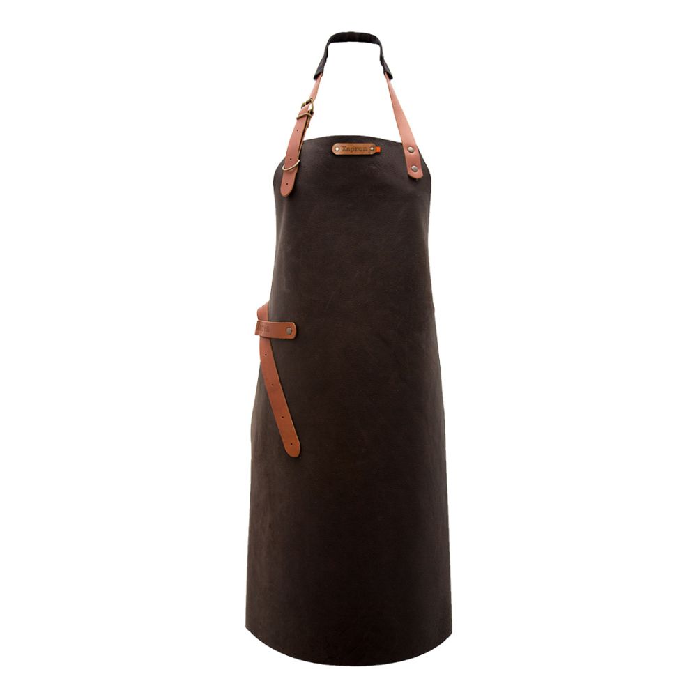 Xapron leather apron choco