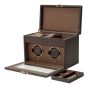 WOLF Earth Double Watch Winder - Coffee