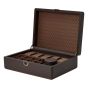 WOLF Earth 5 Piece Watch Box With Storage - Coffee
