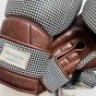 Elite Houndstooth Leather Boxing Gloves (Strap Up) - Brown
