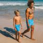 Son of a Beach Father & Son Swim Shorts Flamingo - Royal Blue