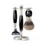 Taylor Of Old Bond Street Mach3 Pure Badger Shaving Set - Black