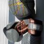 Elite Houndstooth Leather Boxing Gloves (Strap Up) - Brown