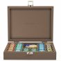 Hector Saxe Leder Poker Set - Taupe