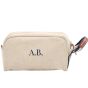 Personalised Boston Toiletry Bag - Natural