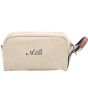 Personalised Boston Toiletry Bag - Natural