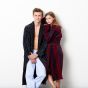 Ambassador Copenhagen bathrobe blue stripes