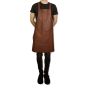Dutchdeluxes leather apron with suspenders - brown