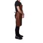 Dutchdeluxes leather apron with zipper brown