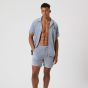 Björn Borg Borg Toweling Pool Shirt - Blue/Grey