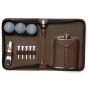 Brouk & Co Hole In One Golf & Flask Kit - Brown