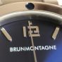 Brunmontagne Representor watch steel strap - silver/blue