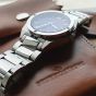 Brunmontagne Representor watch steel strap - silver/blue