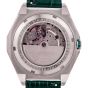 Brunmontagne Representor watch leather strap - silver/green