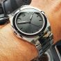 Brunmontagne Representor watch steel strap - silver/black