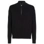 Calvin Klein Ribbed Half Zip Pullover - Black