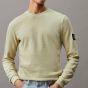 Calvin Klein Logo Badge Waffle Pullover - Green Haze