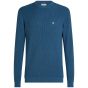 Calvin Klein Ribbed Pullover With Logo - Blue