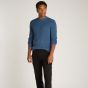 Calvin Klein Ribbed Pullover With Logo - Blue