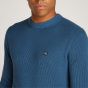 Calvin Klein Ribbed Pullover With Logo - Blue