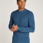 Calvin Klein Ribbed Pullover With Logo - Blue