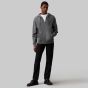 Calvin Klein Logo Badge Hoodie With Zipper - Dark Grey