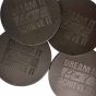 leather coasters black set of 4 dream it plan it achieve it