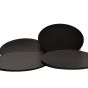 leather coasters black set of 4