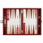 Hector Saxe Leather Backgammon - Burgundy