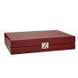 Hector Saxe Leather Backgammon - Burgundy