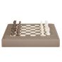 Hector Saxe Leather Chess Set - Taupe