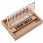 Jeu de Connect 4 en cuir Hector Saxe - Cognac