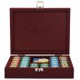 Hector Saxe Leder Poker Set - Burgunderrot
