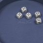 leather dice board in blue