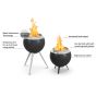 Höfats Moon 45 Fire Basket With Low Stand - Black