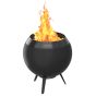 Höfats Moon 45 Fire Basket With Low Stand - Black