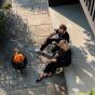 Höfats Moon 45 Fire Basket With Low Stand - Black