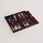House of Nobilique Leather Booklet Backgammon - Burgundy