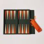 House of Nobilique Leather Booklet Backgammon - Green