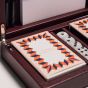 House of Nobilique Leather Card Box - Burgundy